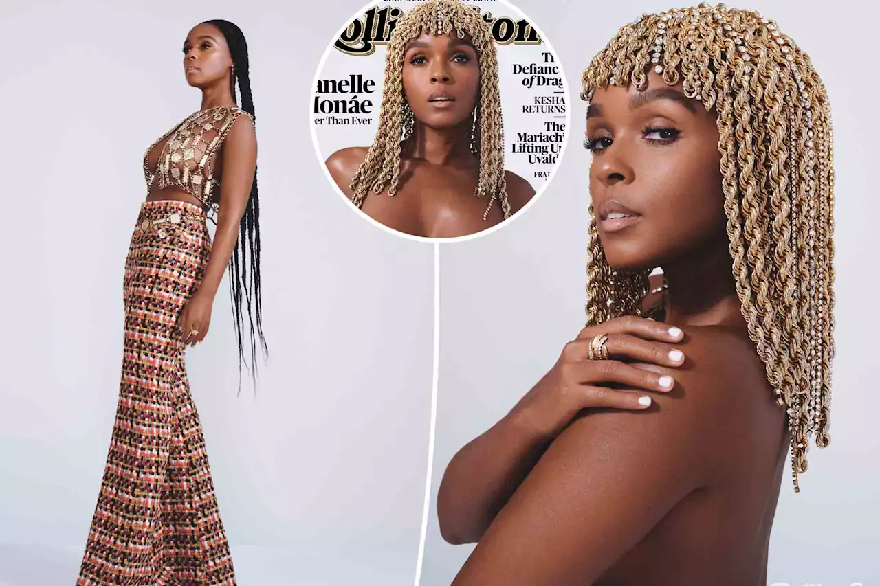 Janelle Monáe poses topless on cover of Rolling Stone: ‘Happier when my titties are out’