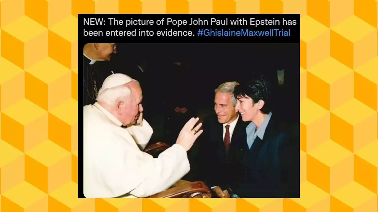 Does Pic Show Jeffrey Epstein and Ghislaine Maxwell with the Pope?