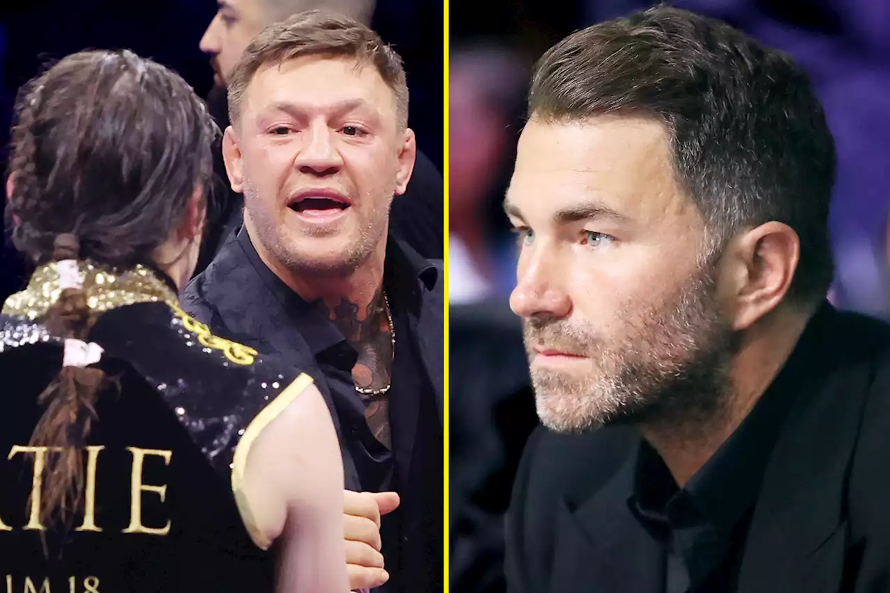 Eddie Hearn rowed with Conor McGregor at ringside after Garry Cully defeat