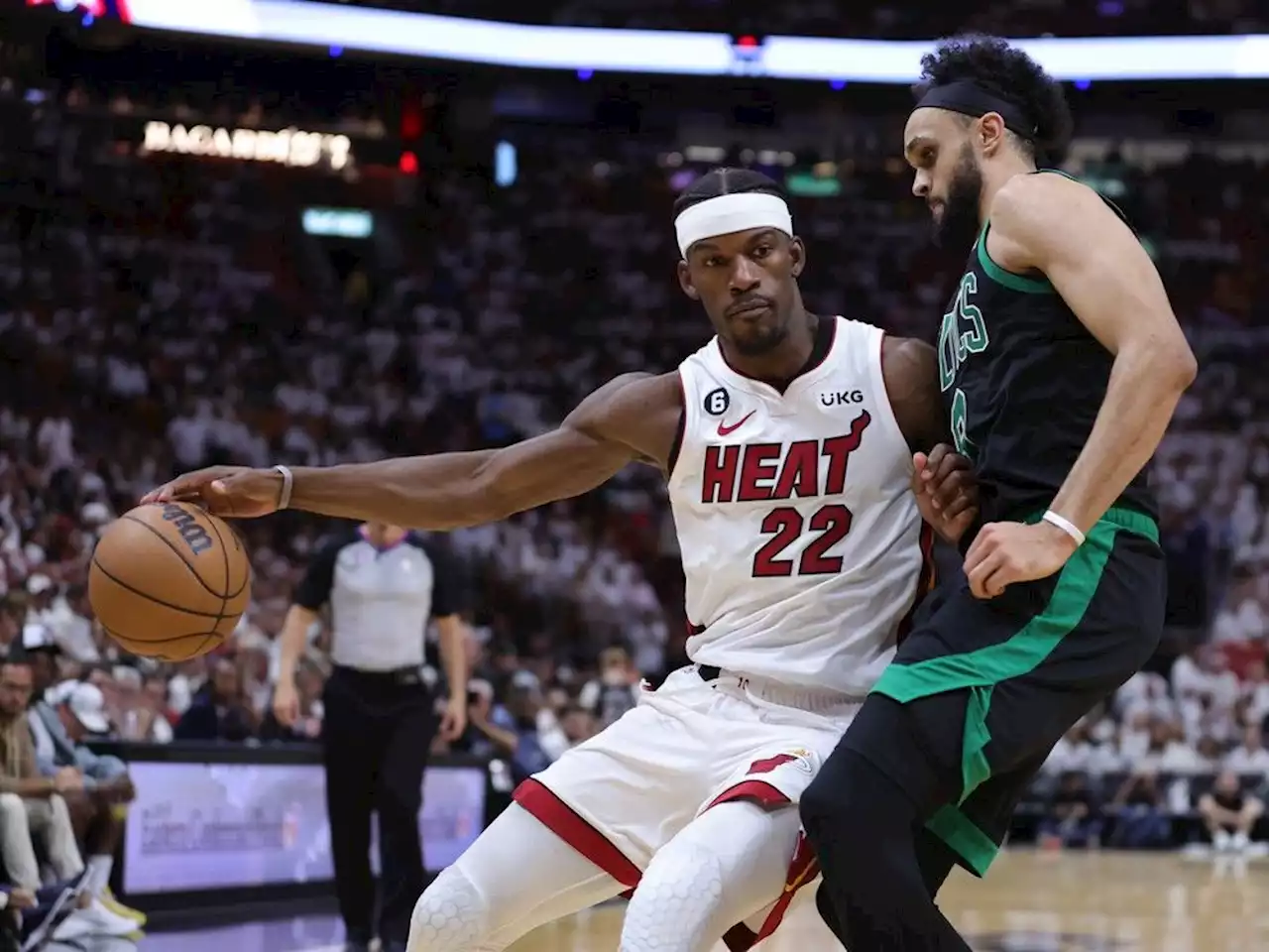 Heat roll past Celtics 128-102, take 3-0 lead in East finals