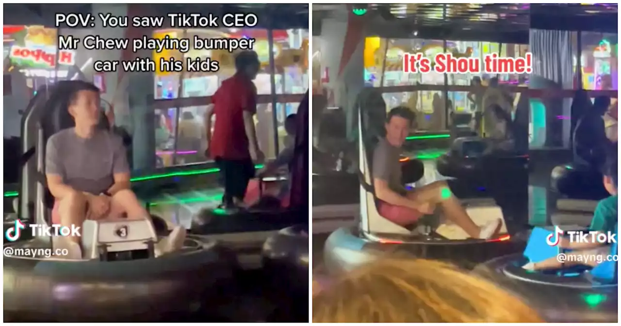 From congress to carnival: TikTok Chief Chew Shou Zi spotted enjoying bumper car ride in VivoCity (Video)