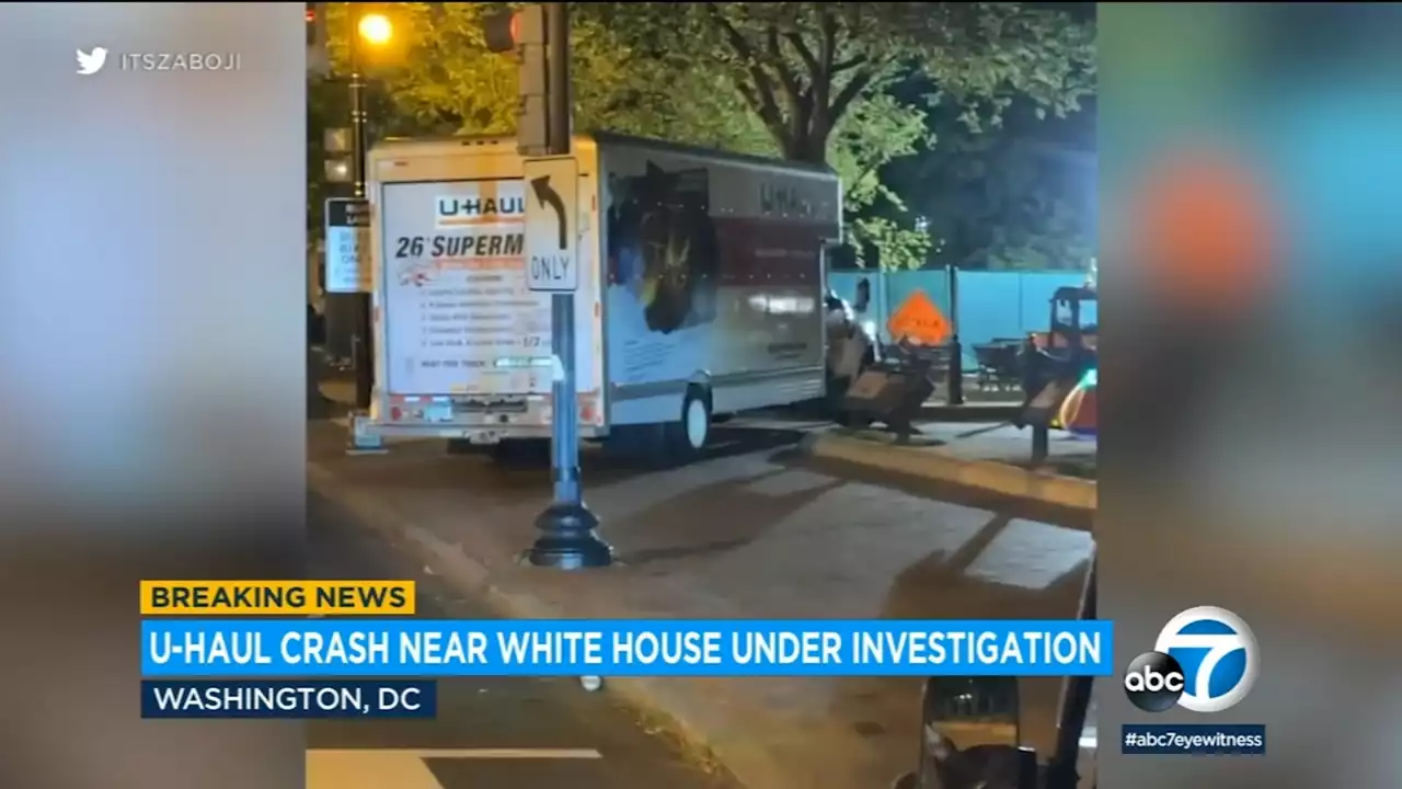 U-Haul crashes into security barrier near White House; driver had Nazi flag in truck with him