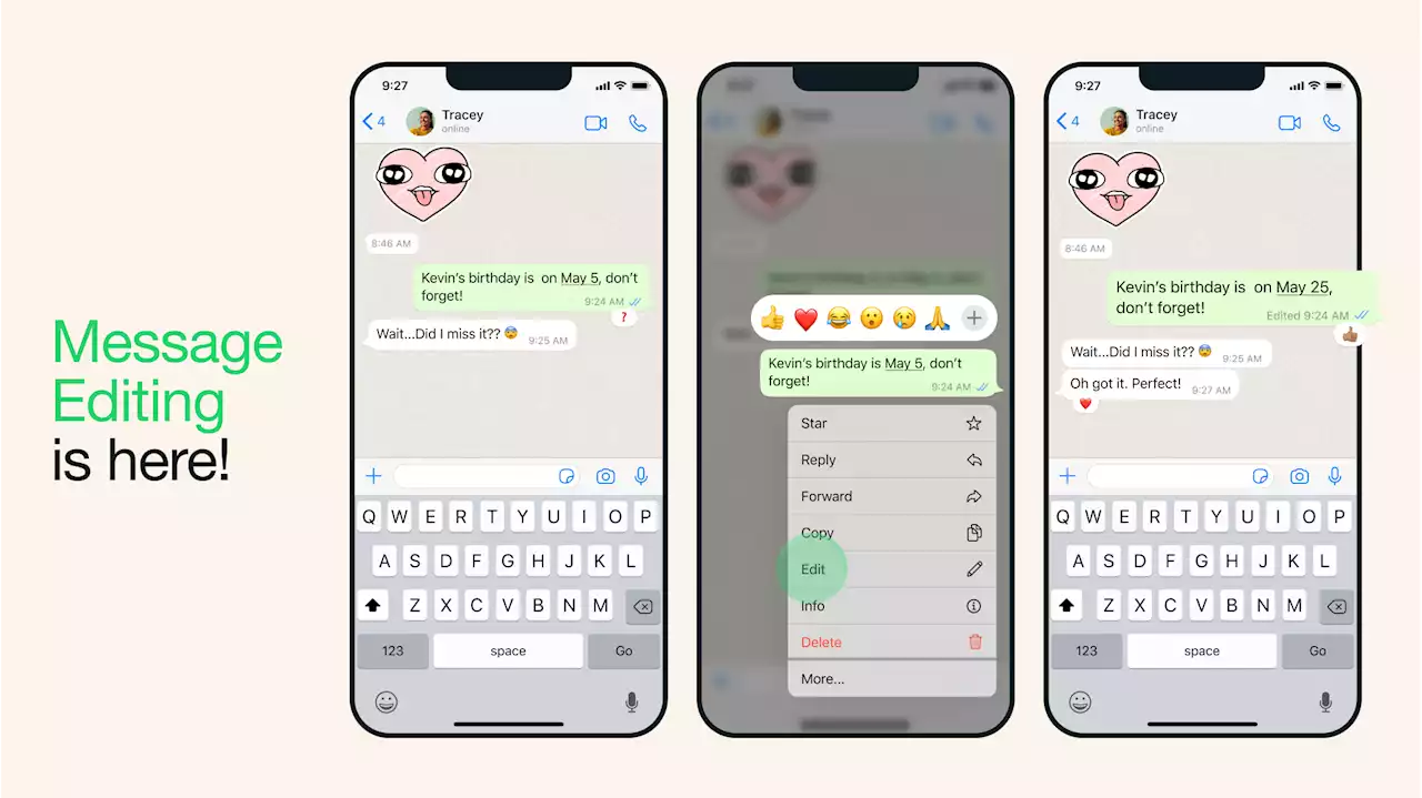 You can finally edit messages on WhatsApp