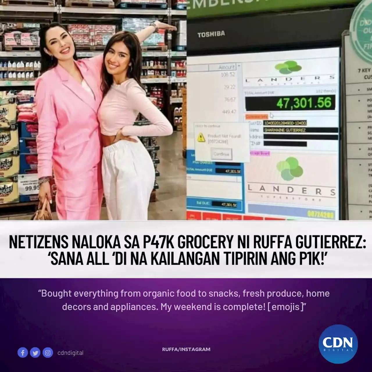 Netizens naloka sa P47k grocery ni Ruffa Gutierrez: ‘Sana all ‘di na kailangan tipirin ang P1k!’