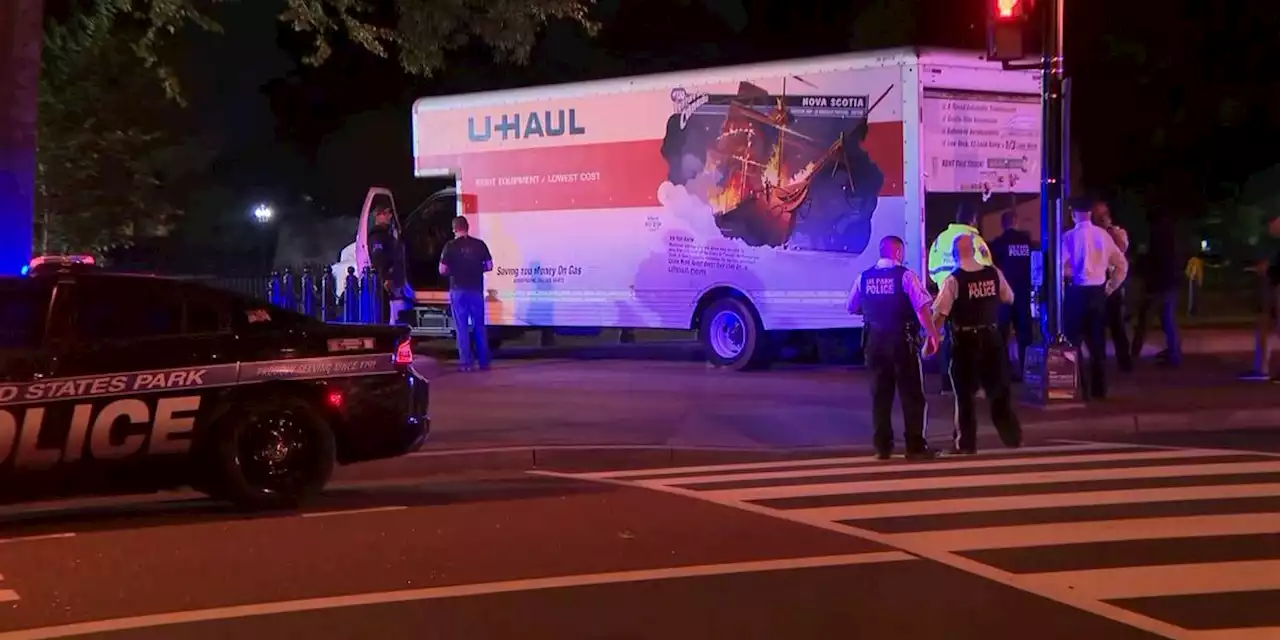 U-Haul truck crashes into security barriers near White House; driver detained