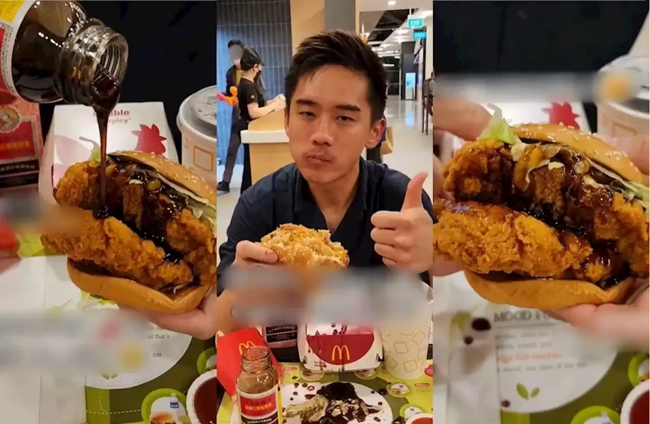 (Video) Singaporean TikToker Enjoys His McDonald's McSpicy Burger With Cough Syrup - Hype MY