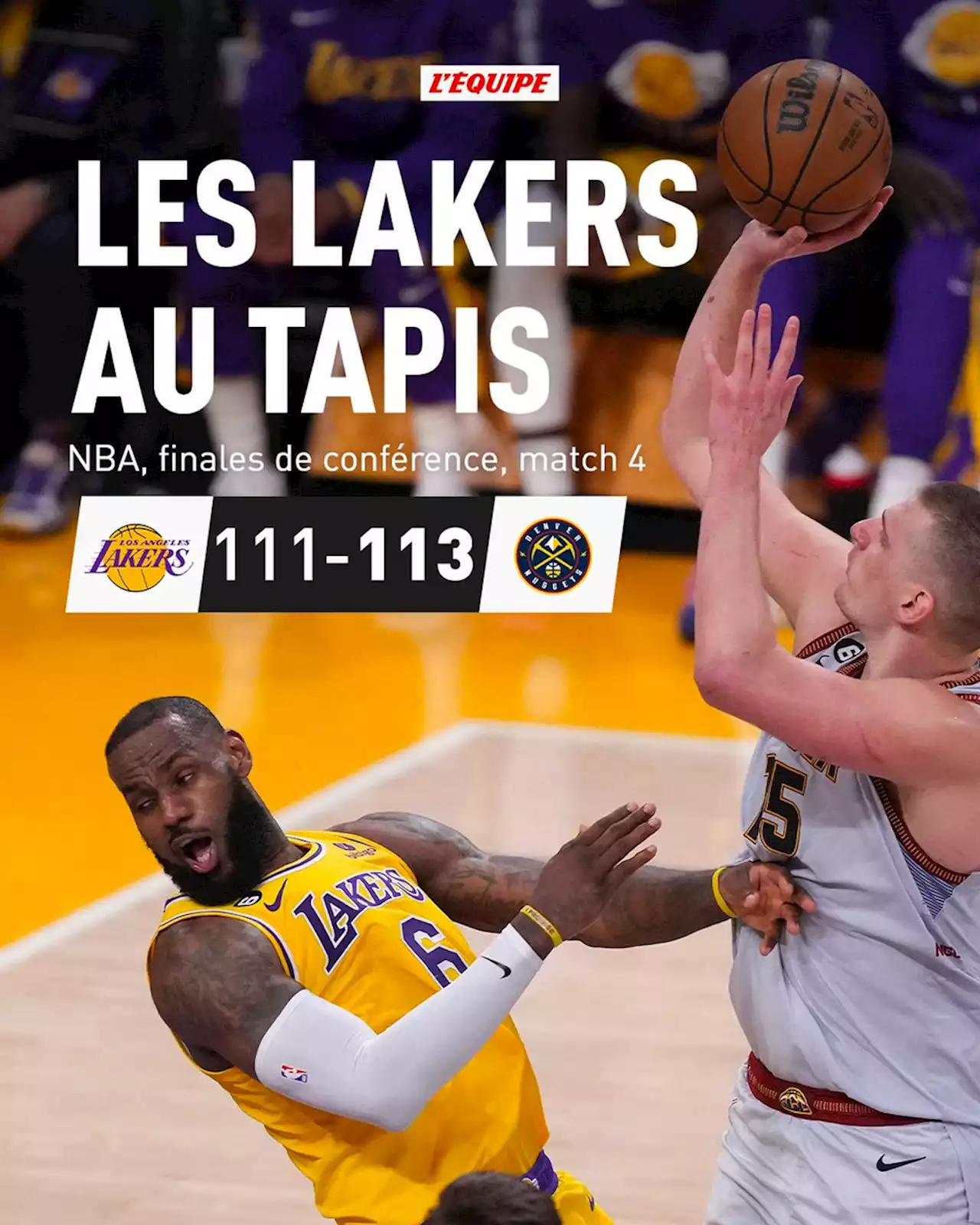 Denver et Jokic en finale, les Lakers et James en vacances