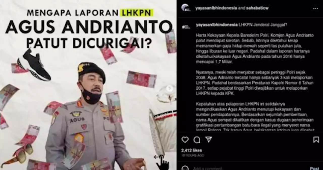 Kompolnas Singgung KPK soal LHKPN Kabareskrim Polri