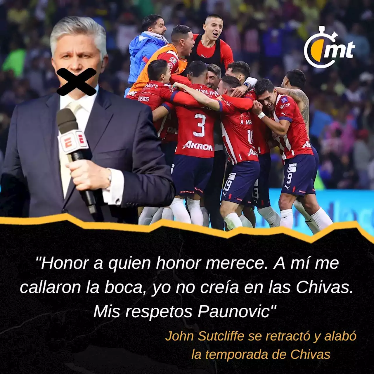 John Sutcliffe se retracta: 'a mí las Chivas me callaron la boca'