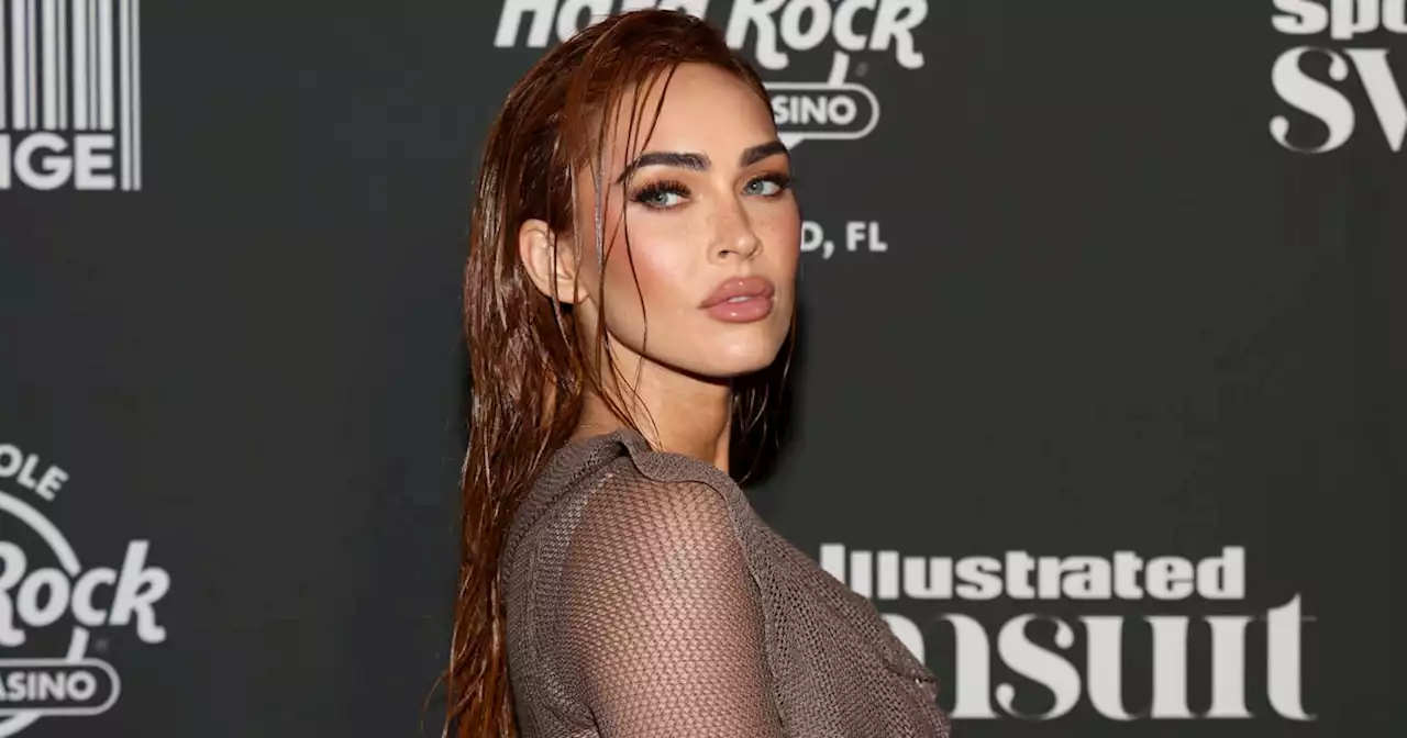 Megan Fox's Plunging Sheer Knit Dress Is Covered in Tiny Holes