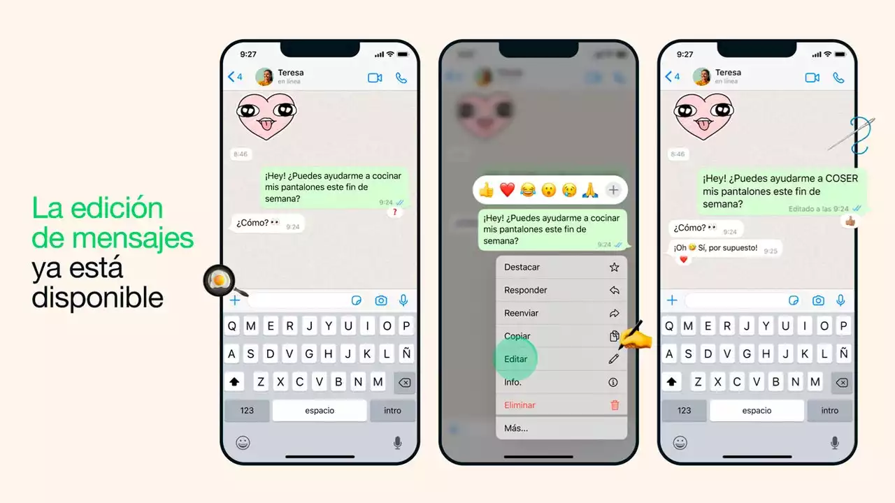 Novedad en WhatsApp: los usuarios podrán editar mensajes hasta 15 minutos después de enviarlos