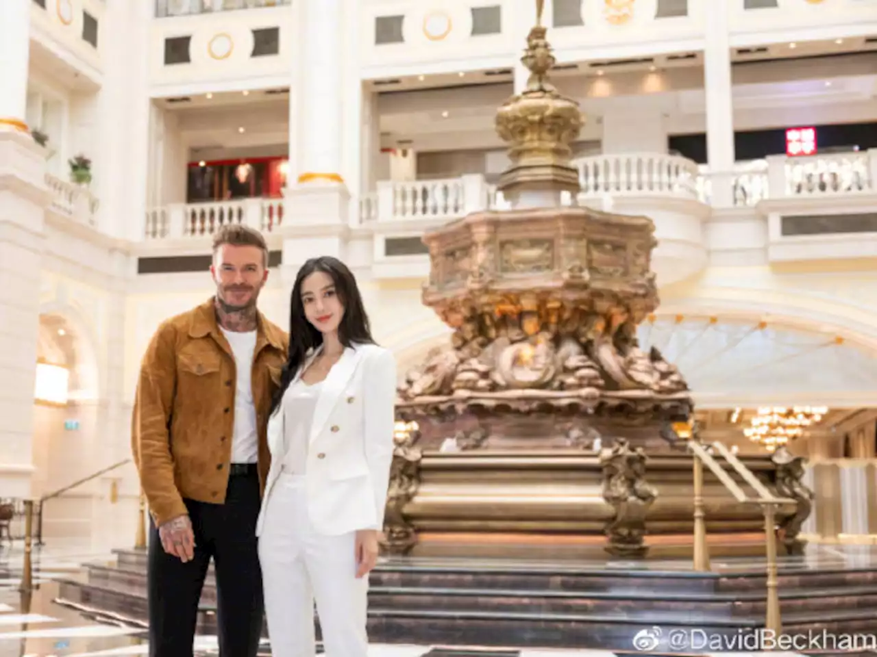 Angelababy and David Beckham reunite in Macau