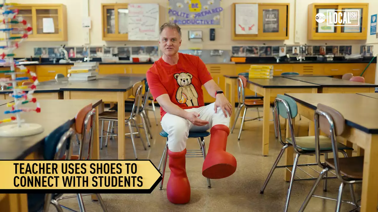 Chicago-area teacher uses shoes to connect with students