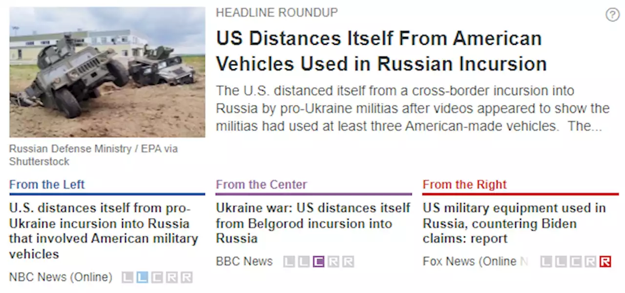 US Distances Itself From American Vehicles Used in Russian Incursion