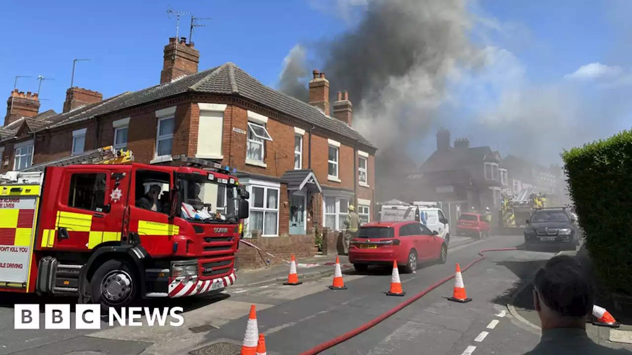 Fire crews tackle blaze at Rushden business premises