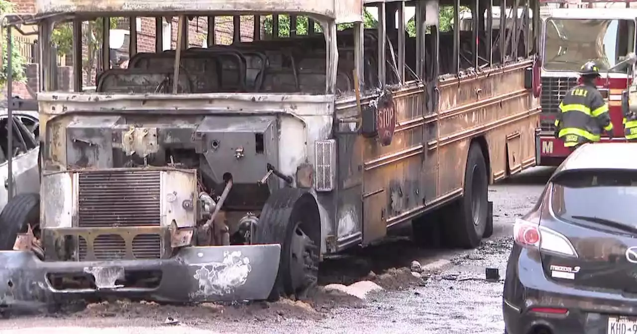 Quick-thinking driver prevents injuries in Rego Park, Queens, school bus fire