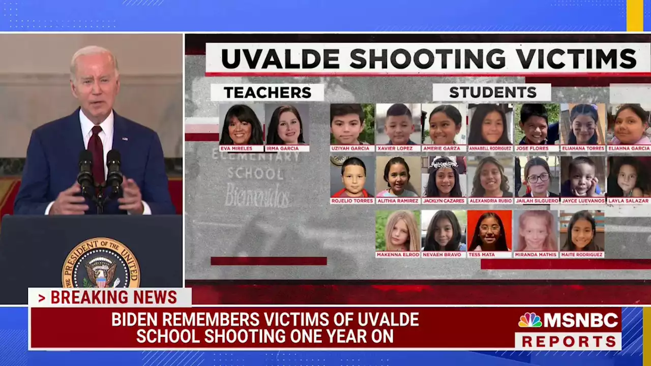 Biden speaks on anniversary of Uvalde school shooting