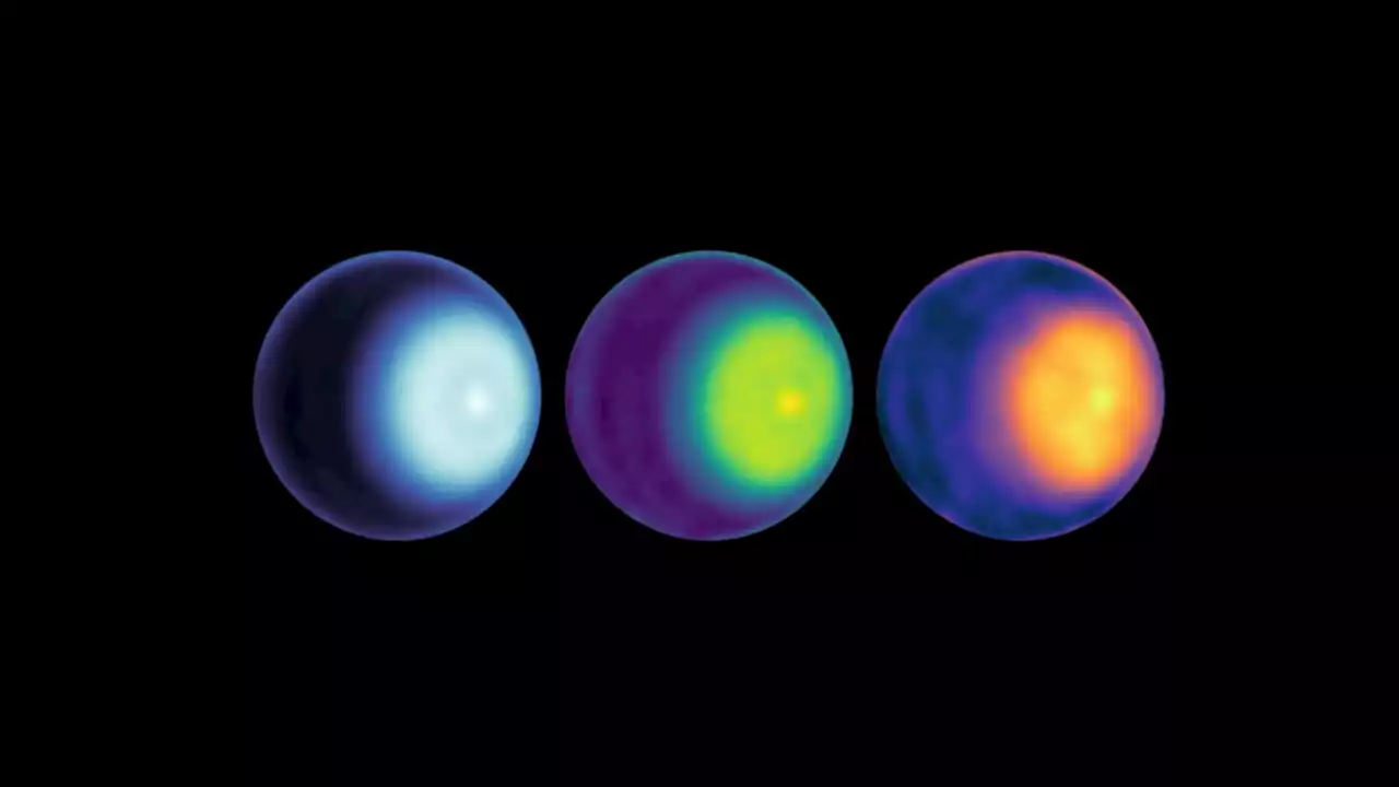 The north pole of Uranus has a stormy vortex and we've just seen it for the 1st time (photo)