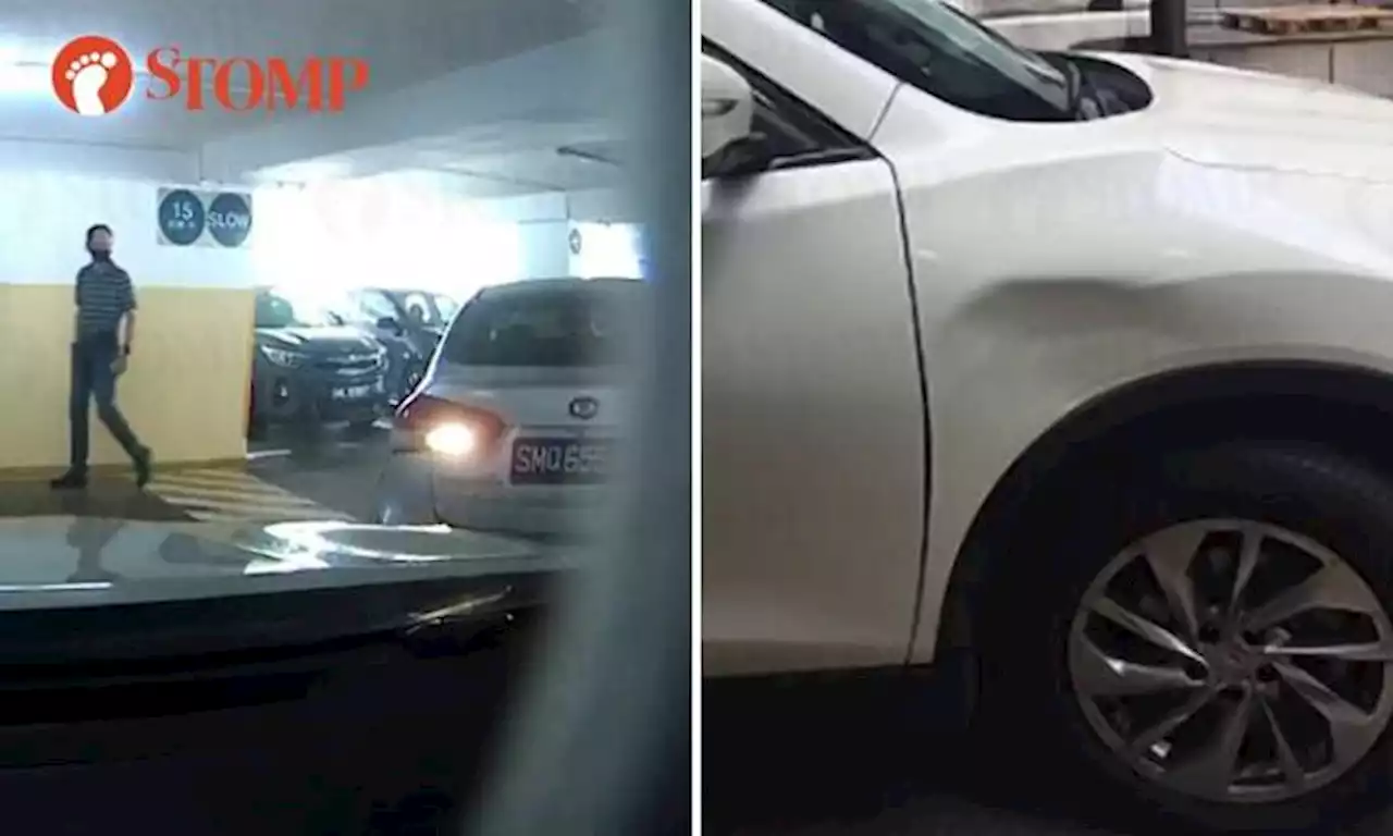 Hit-and-run driver reverses into parked car in Choa Chu Kang, makes dent and just drives off