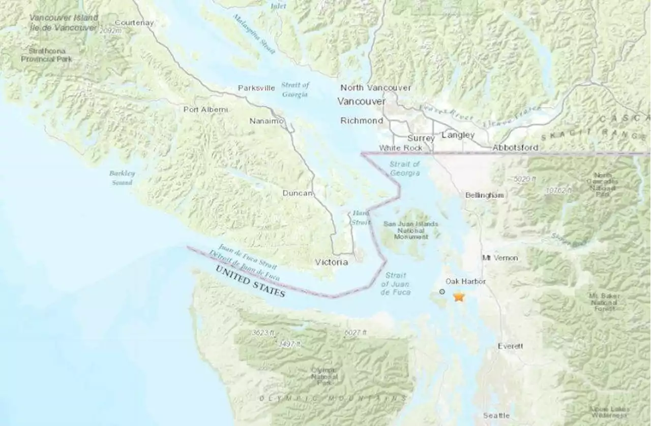 3.1-magnitude earthquake in Washington felt in Victoria