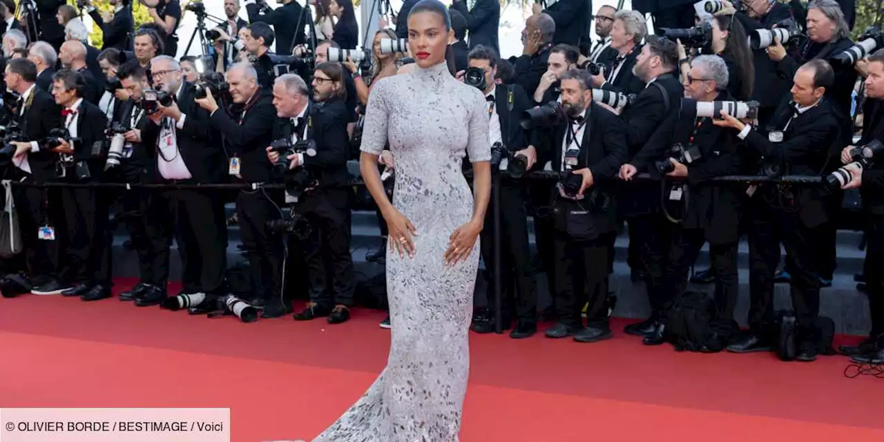 Cannes 2023 : Tina Kunakey resplendissante en solo sur le tapis rouge pour le film Asteroid City - Voici