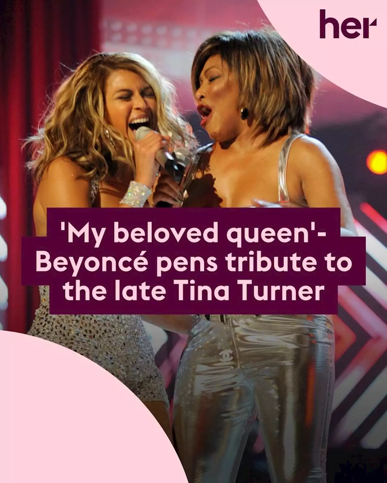 Beyoncé pens heartfelt tribute to 'my queen' Tina Turner | Her.ie