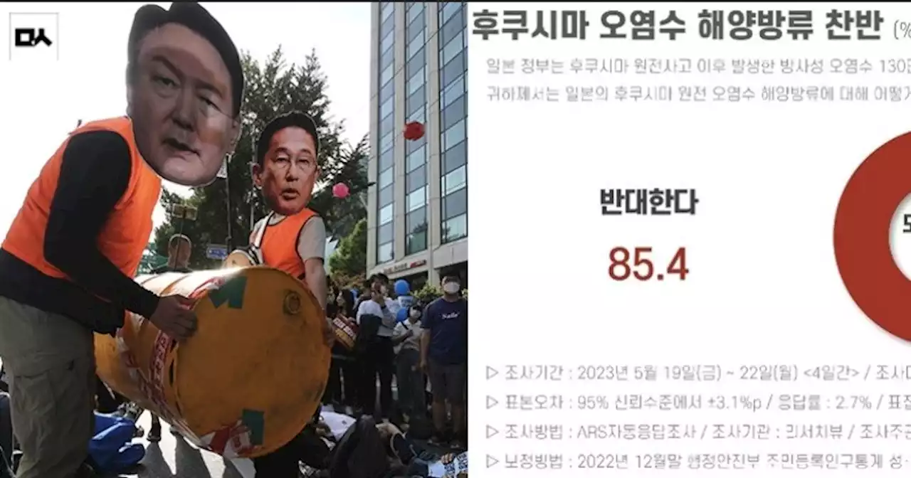 국민 85% “일본 오염수 투기 반대” 연령·지역·정치성향 상관없었다