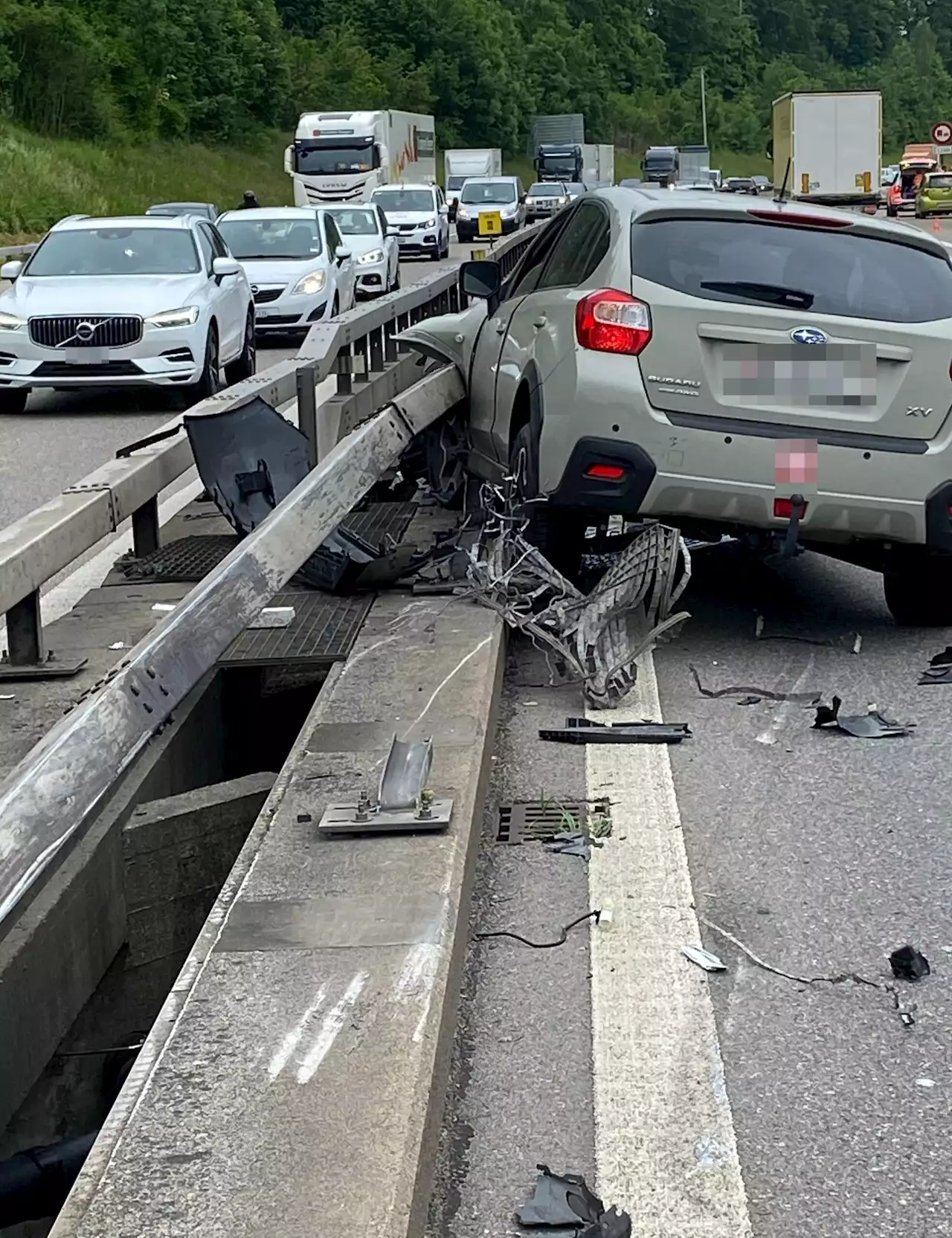 Wiedlisbach SO / Autobahn A1: Verkehrsunfall mit zwei beteiligten Autos