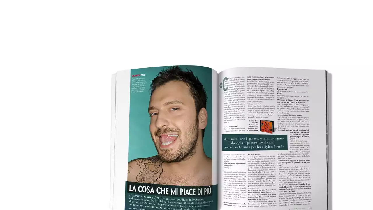 Cesare Cremonini: «La cosa che mi piace di più»