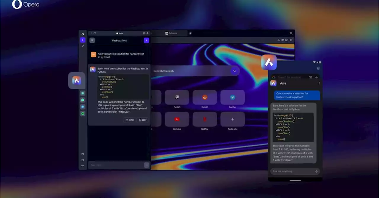 Opera is getting its own AI side panel to match Edge