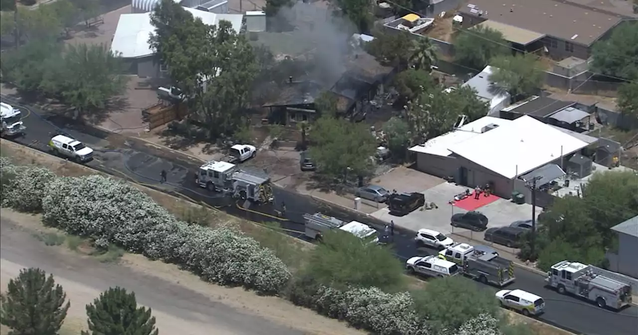 Two hurt after house fire near Main Street and Sossaman Road in East Valley