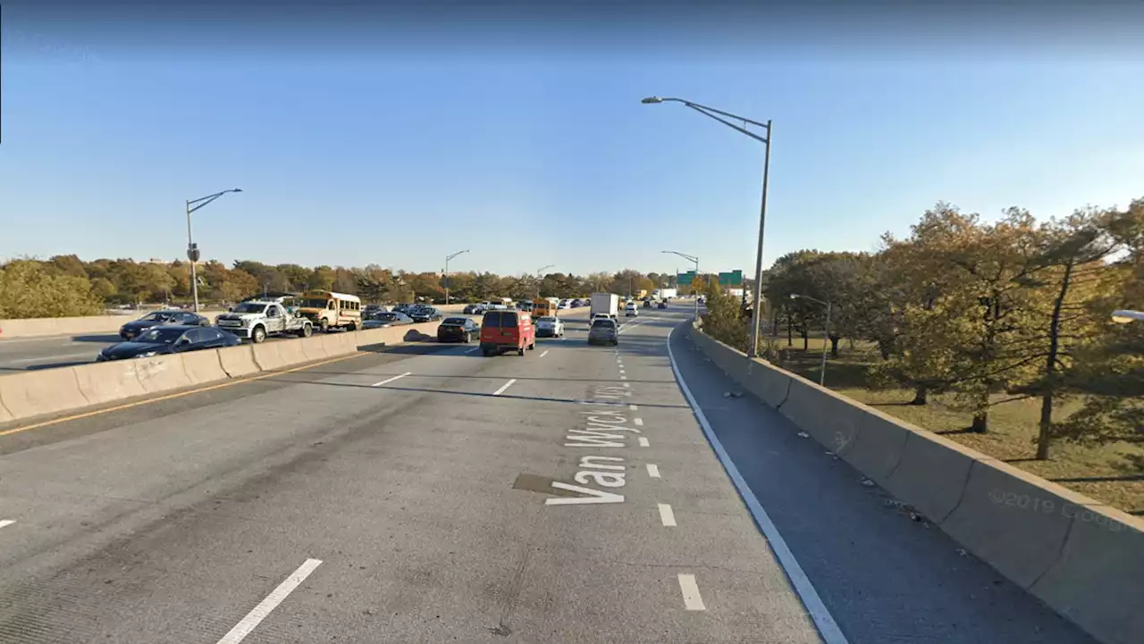 NYPD cop recklessly swerves squad car towards scooter rider, putting lives at risk on Van Wyck Expressway in Queens | amNewYork