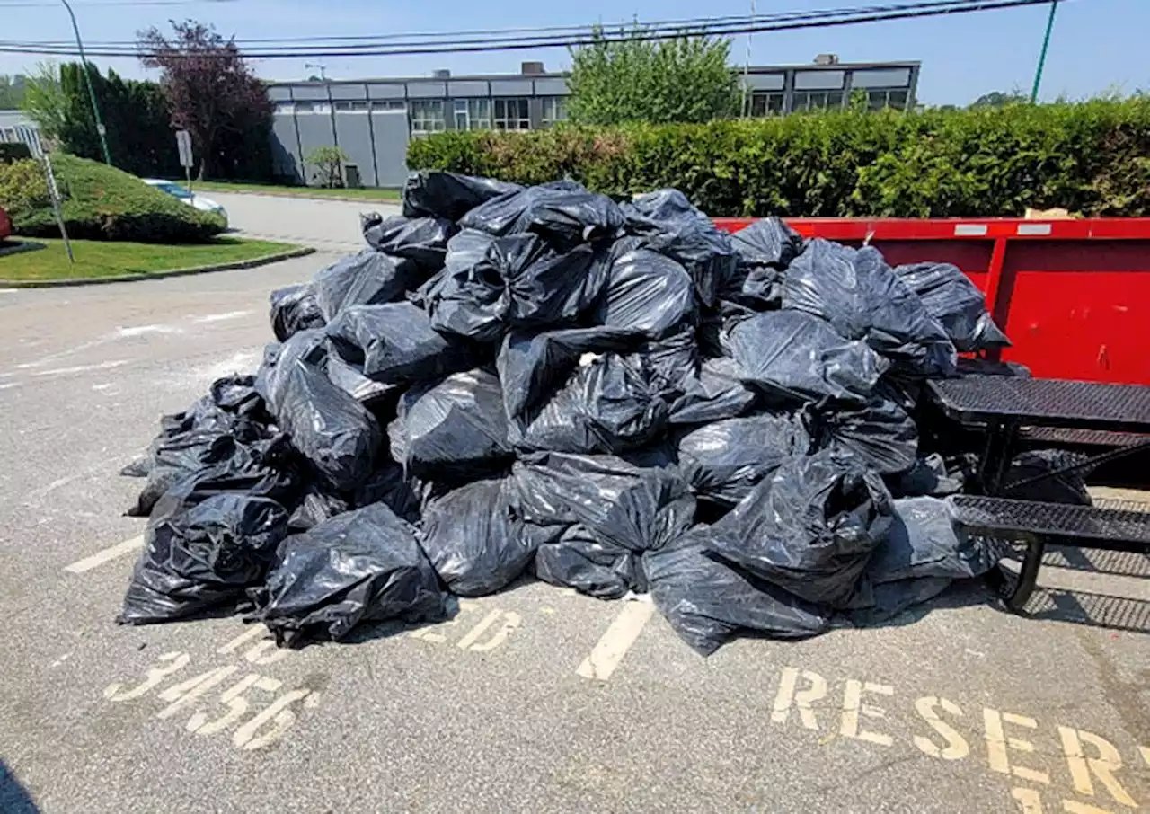 Caught on camera: Men dump 70 bags of asbestos-containing drywall in Burnaby