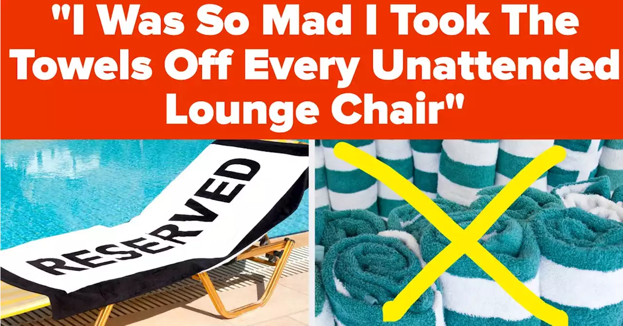 Complete Mayhem Broke Out At A Beach Resort After A Woman Took All The Towels Off Of Lounge Chairs That People Had 'Reserved' With Them