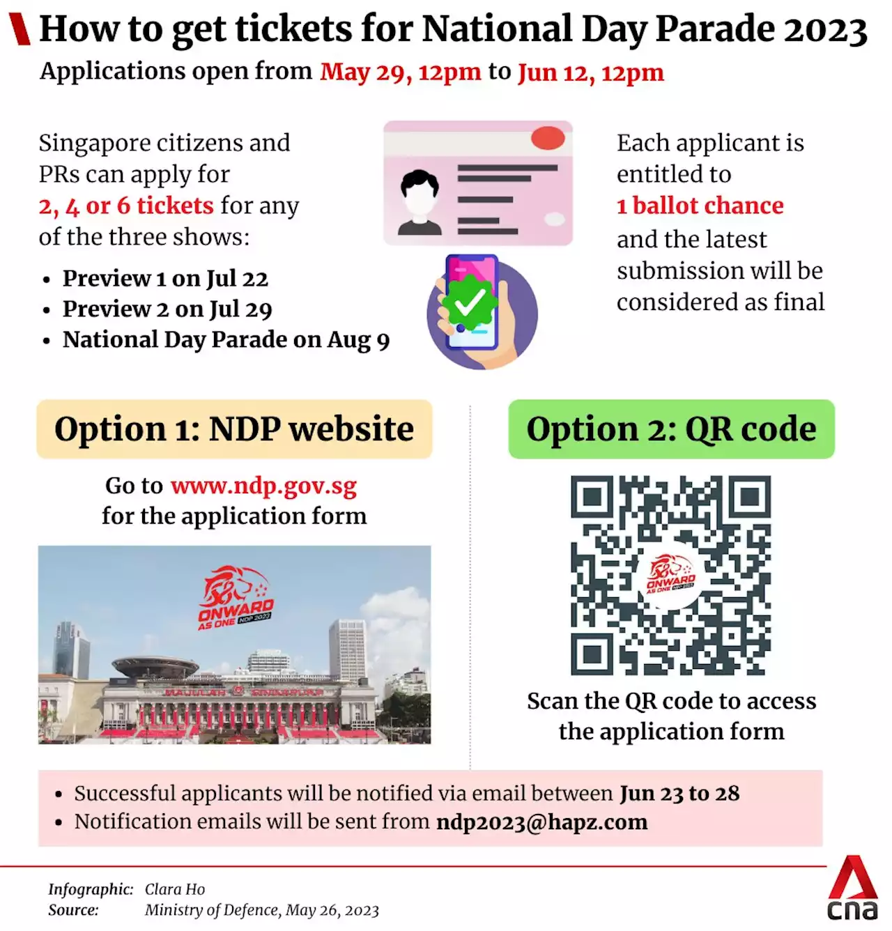 Ticket applications for NDP 2023 and preview shows to open on May 29