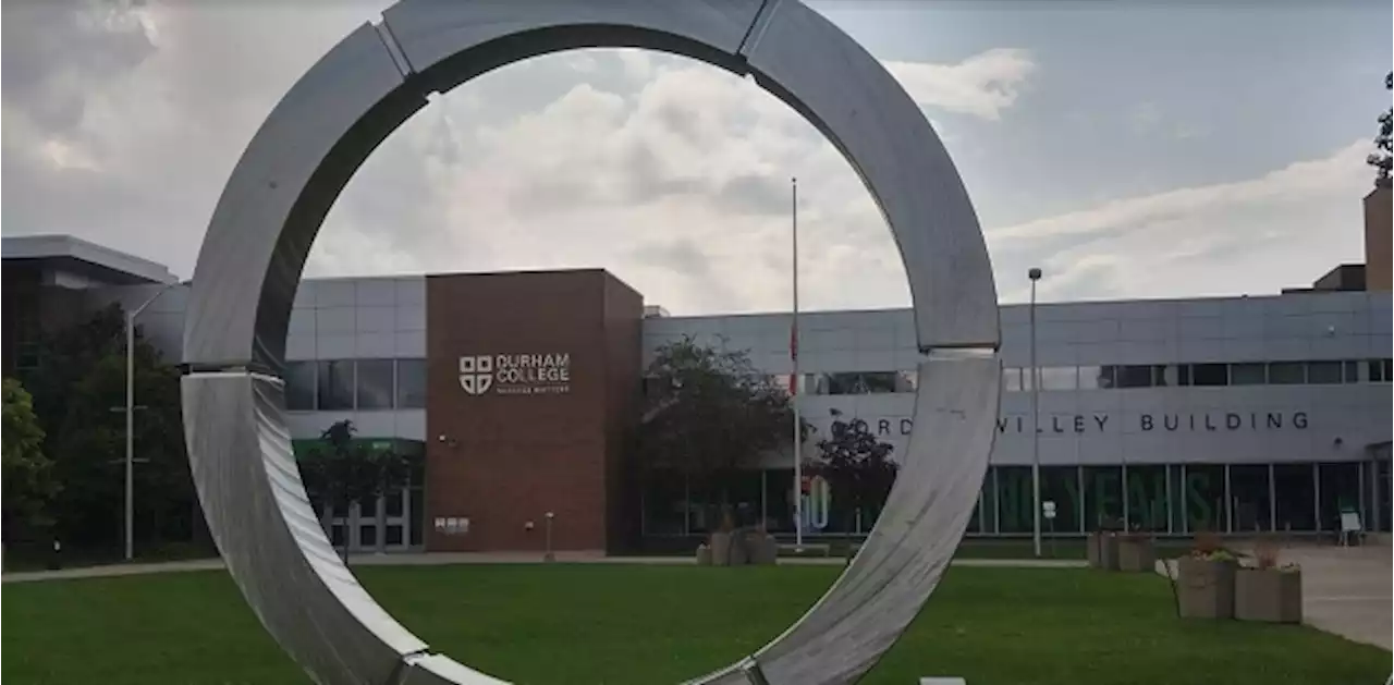 First responders learn about dealing with emergency situations involving EVs at Durham College’s lab