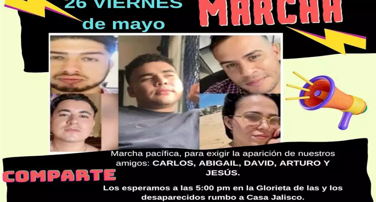 Buscan a cinco jóvenes desaparecidos en Zapopan, Jalisco