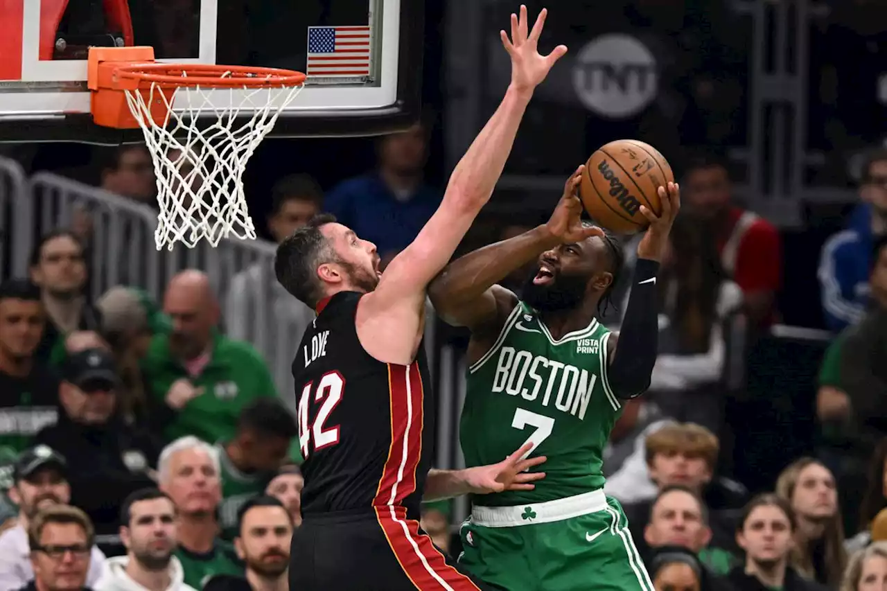 Celtics thrive on 3s, beat Heat 110-97 in Game 5 to extend East finals