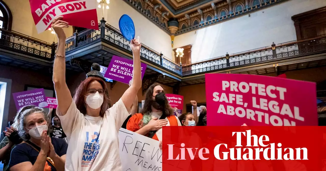 Judge pauses South Carolina abortion ban; emerging debt ceiling agreement ‘has fewer cuts than expected’ – as it happened