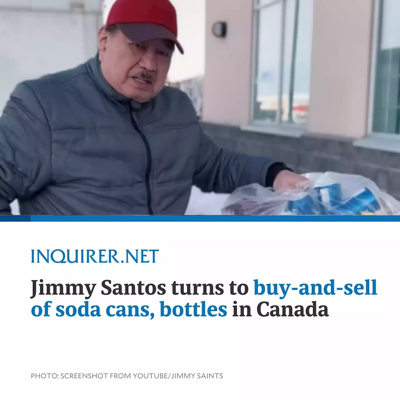 Jimmy Santos turns to buy-and-sell of soda cans, bottles in Canada