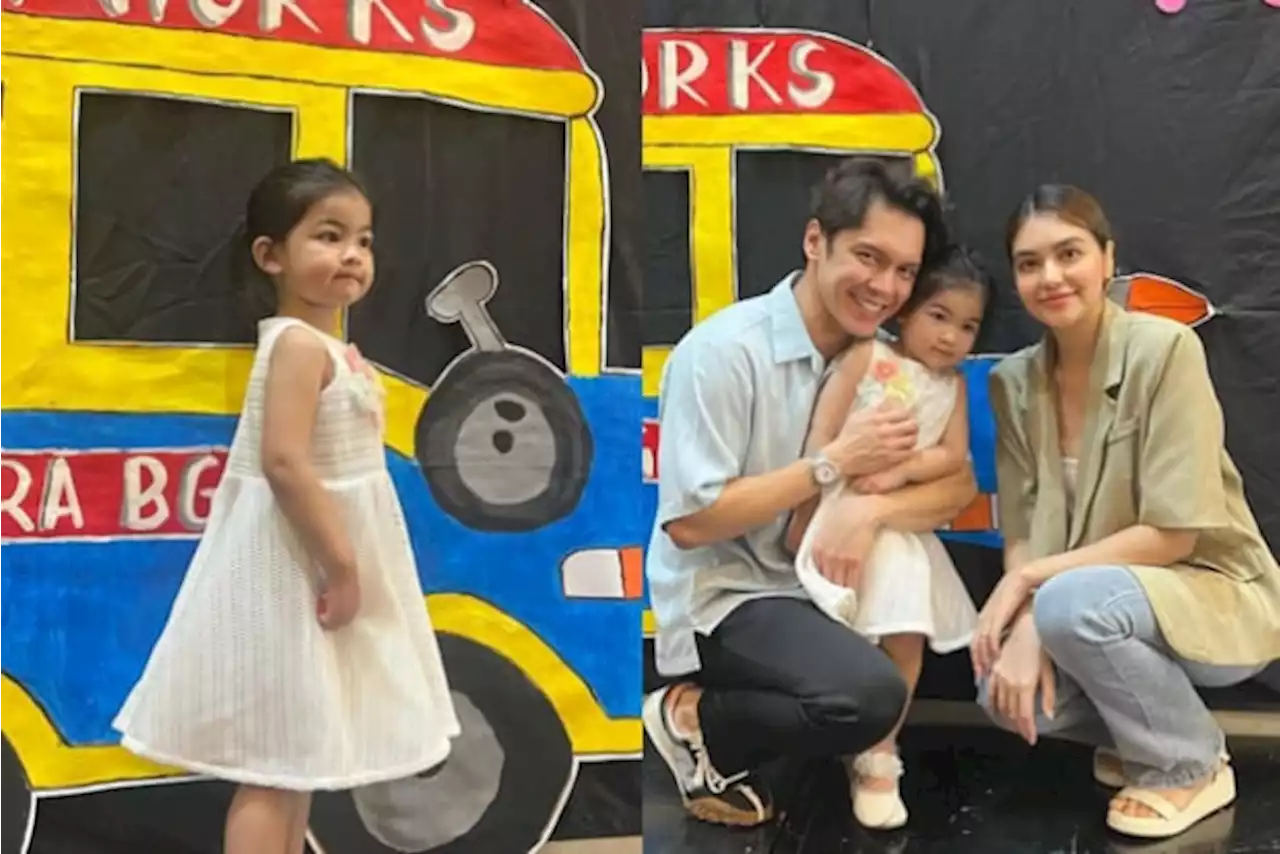 LOOK: Carlo Aquino, Trina Candaza reunite at daughter’s moving up ceremony