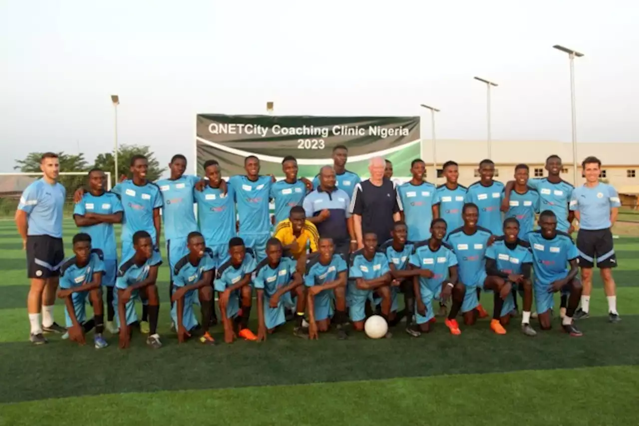 Tak Cuma di Indonesia, QNET dan Man City Lakukan Football Clinic di Nigeria