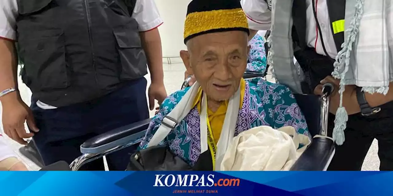 Senyum Mbah Harun, Jemaah Haji Tertua Indonesia, Saat Tiba di Madinah