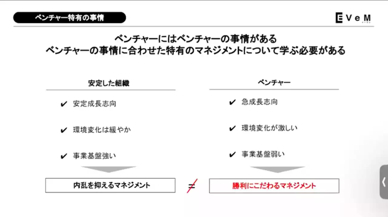 ベンチャーにはベンチャー特有の「マネジメント」がある “勝負にこだわる”ために、マネージャーとしてやるべきこと