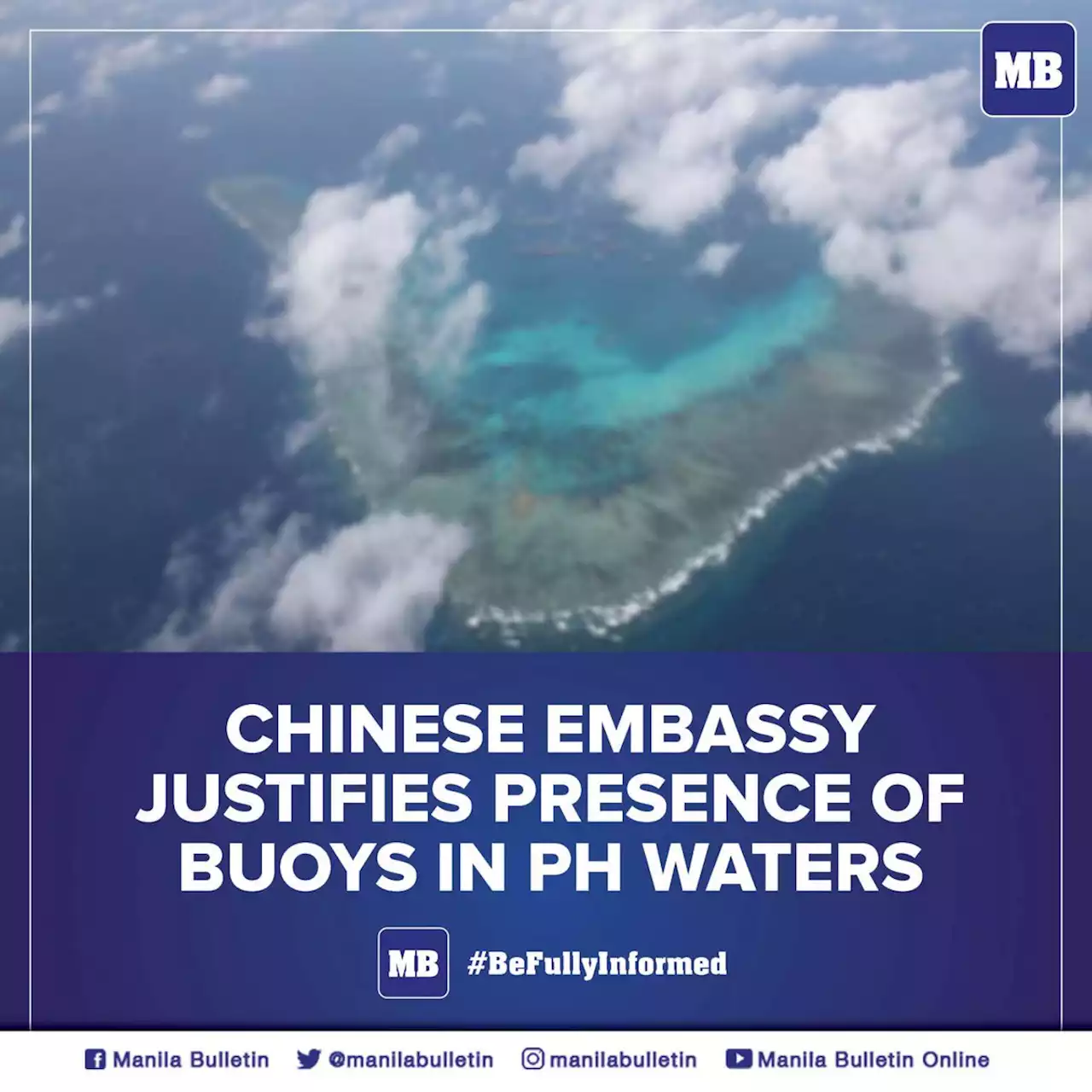 Chinese embassy justifies presence of buoys in PH waters