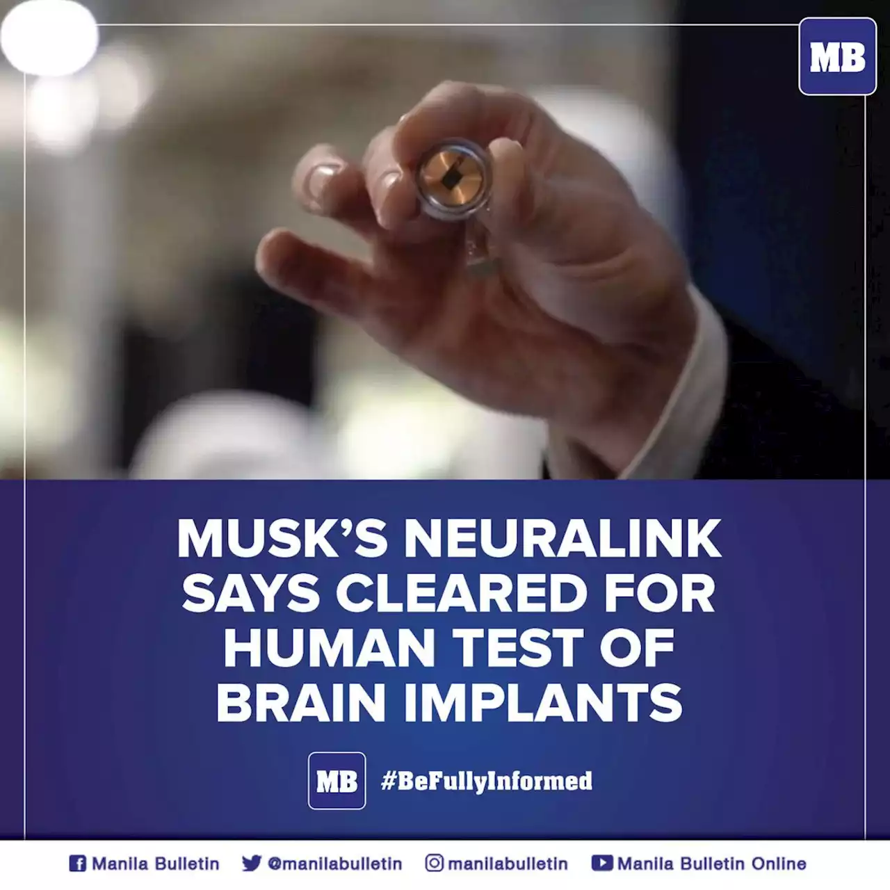 Musk's Neuralink says cleared for human test of brain implants