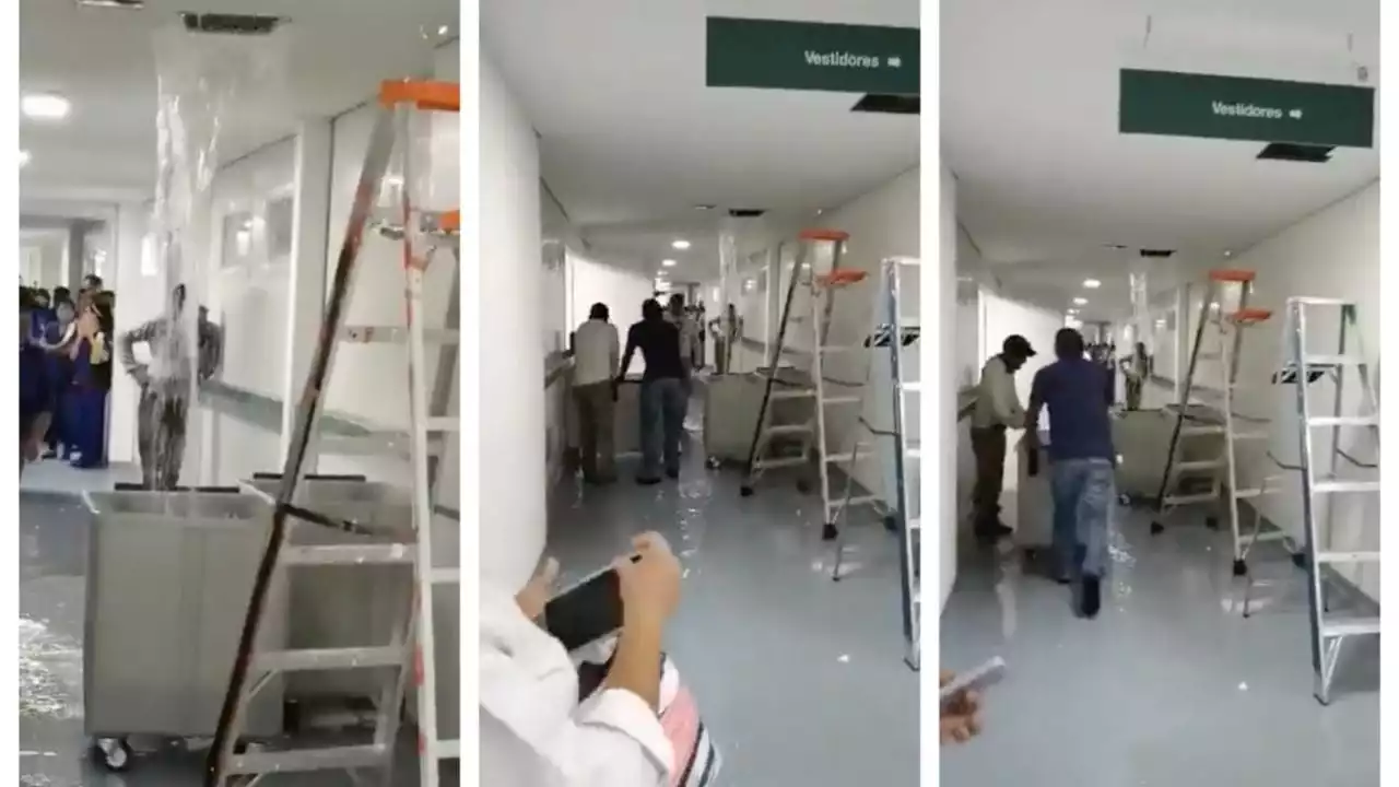 Se inunda hospital del IMSS en Puebla que fue inaugurado apenas el 4 de mayo (Videos)