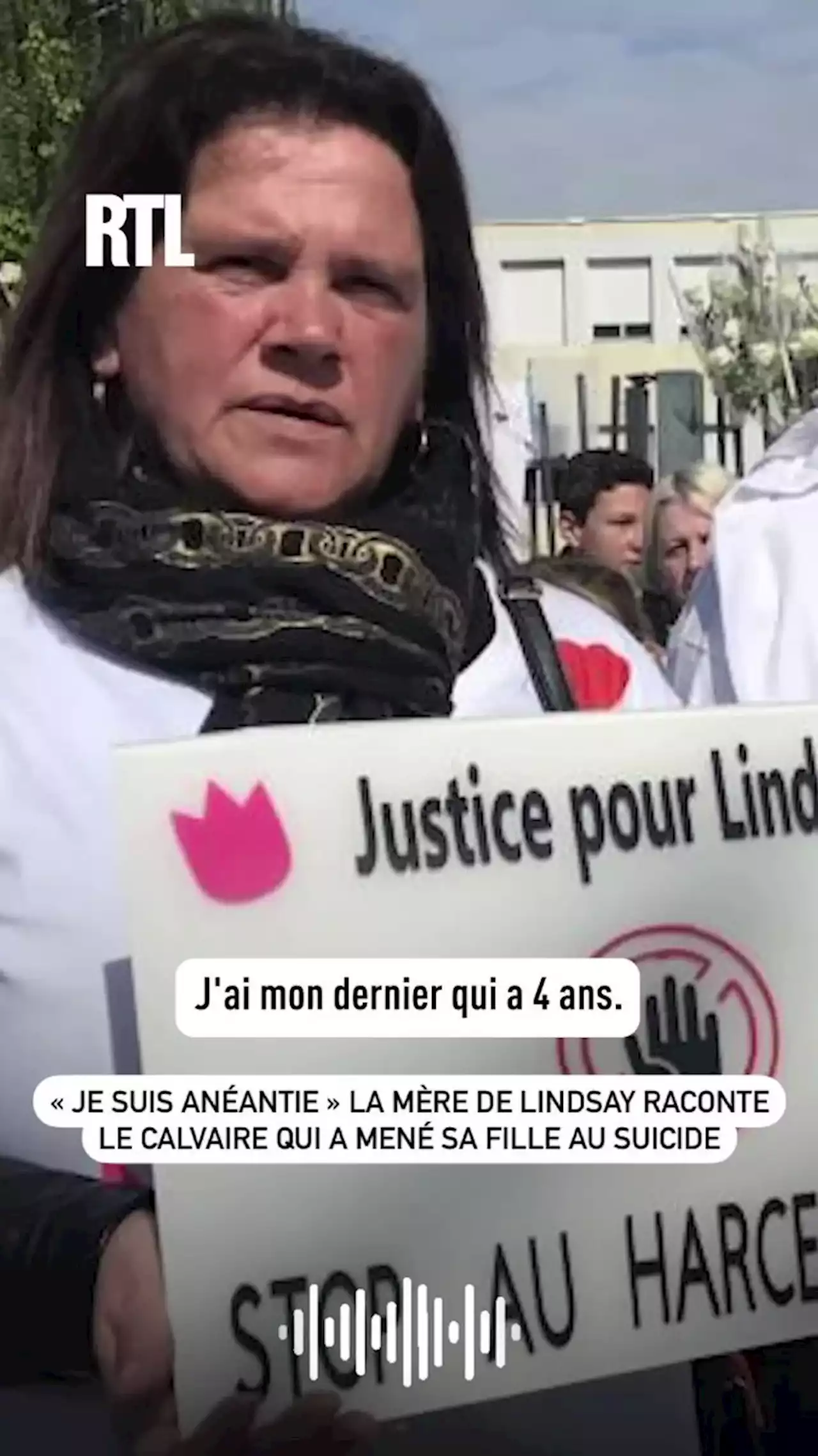 DOCUMENT RTL - 'Je suis anéantie' : la mère de Lindsay raconte le calvaire qui a mené sa fille au suicide