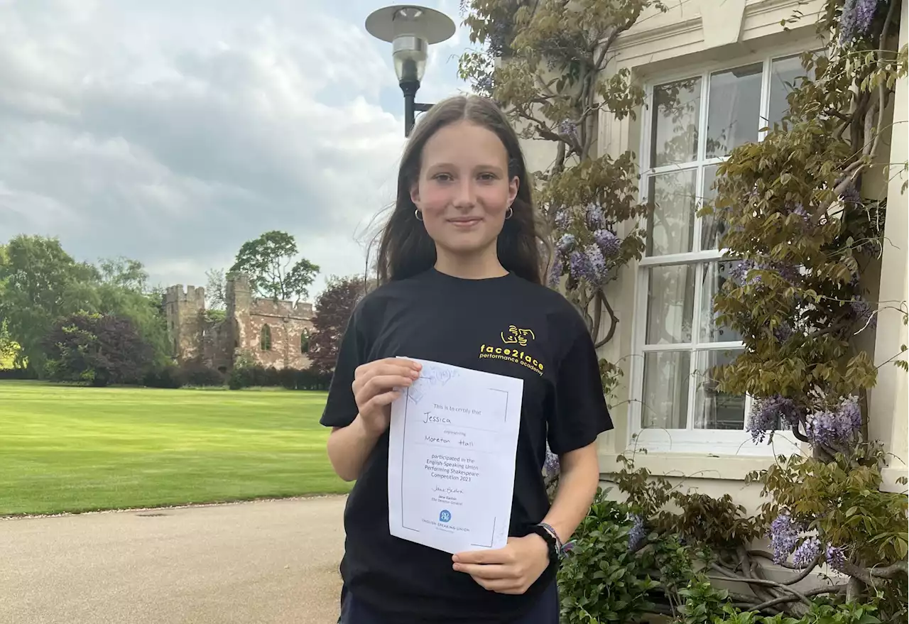 Moreton Hall pupil secures a place in Grand Final at the Globe Theatre