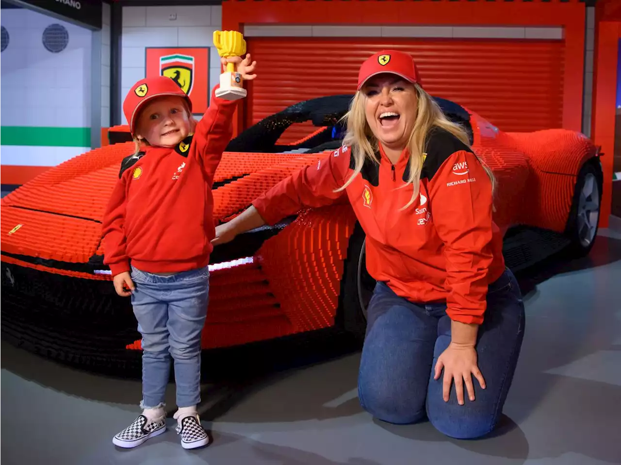 Four-year-old Ferrari superfan from Telford races This Morning's Jodie Gibson at Legoland